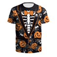thumbnail image 6 of Men's Halloween T-Shirts 3D Skull Print Short Sleeve T-Shirt Casual Round Neck Novelty Street Fashion Shirts, 6 of 8
