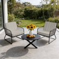 thumbnail image 6 of Black Ticking Stripes 4 Pcs Patio Cushion Covers, Modern Minimalist Vertical Lines Khaki Waterproof Outdoor Cushion Cover, Replacement Washable Sofa Chair Seat Cover with Zipper 24"x24"x4", 6 of 9