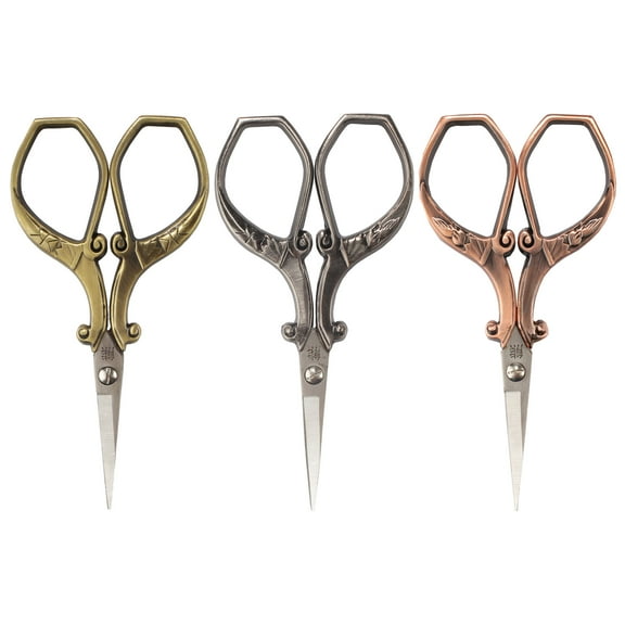 JubileeYarn Heirloom Craft Embroidery Scissors w/ Decorative Cast Handles Chinese Wing and Cloud - S06 Assortment