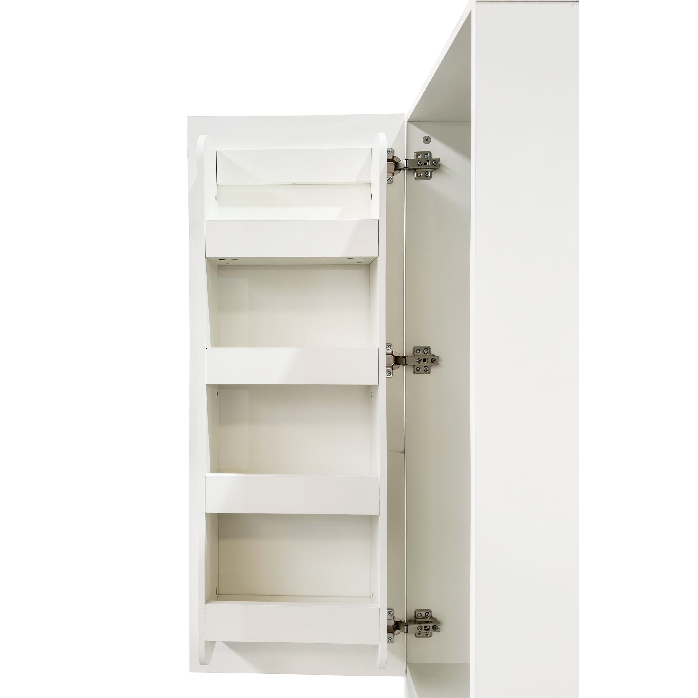Large Kitchen Pantry Storage Cabinet Freestanding Hutch with 3 Drawers Shelves, White