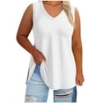 thumbnail image 3 of StSilkitty Loose Tank Tops for Womens Summer Plus Size V Neck Loose Tunic Blouses Summer Solid Color Sleeveless Shirts, 3 of 6