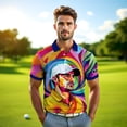 thumbnail image 5 of HOMYGIFTS Men’s Custom Face Golf Polo Shirt – Personalized Face Mosaic Art Style Shirt Sportswear, 5 of 10