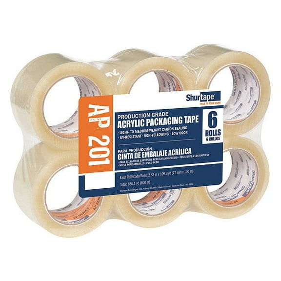 Shurtape Packaging Tape,72mm W,100m L,PK6 232519