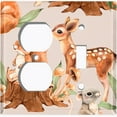 thumbnail image 4 of Metal Light Switch Plate Cover Cute Forest Animals Squirrel Deer Mouse ANM012, 4 of 13
