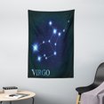 thumbnail image 1 of Virgo Tapestry, Virgo Constellation Alignment of Stars Universe Themed Galactic Illustration, Wall Hanging for Bedroom Living Room Dorm Decor, 40W X 60L Inches, Indigo Blue White, by Ambesonne, 1 of 2