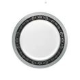 thumbnail image 1 of Royal Collection 9" White w/ Black and Silver Royal Border Luncheon Plastic Plates 10ct., 1 of 1