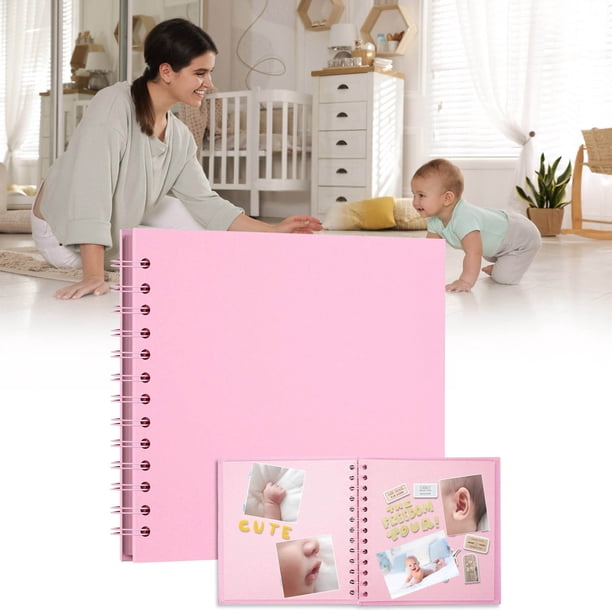 Xihbxyly Álbum de Recuerdos de Boda, Diseño de Scrapbooking Diy, Páginas Personalizables para Fotos y Decoración, Gran Capacidad para Recuerdos, Regalo Perfecto para Ocasiones Especiales, 8X8 Pulgada