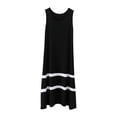 thumbnail image 5 of Mifsaly Midi Sleeveless Dresses for Women Cotton Summer T Shirt Dress Stripe Hem Straight Shift Comfortable Beach Vacation Sundresses XXL, 5 of 6