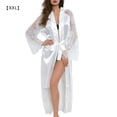 thumbnail image 1 of Mujeres Sexy Lace Long Robe Ropa de dormir Ropa de dormir Albornoz Camisón, Blanco, XXL Scienceny XX000217-14, 1 of 7