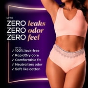 Always Discreet Boutique Incontinence Underwear, Maximum Protection, Size S/M, Rosy, 12 Ct