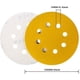thumbnail image 2 of Discos de lijado de 100 x 125 mm, discos de lijado para lijadoras orbitales aleatorias y todas las herramientas oscilantes, discos de lijado amarillos de 125 mm con velcro, 100 x grano 60,, 2 of 5
