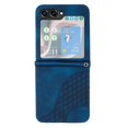 thumbnail image 4 of Allytech Slim PU Leather Case for Galaxy Z Flip 5, 3D Geometric Lattice Luxury Slim Fit Soft Shell Bumper Shockproof Cell Phone Case Cover for Samsung Galaxy Z Flip 5, Darkblue, 4 of 5