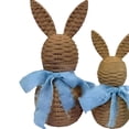 thumbnail image 4 of 2 piezas de adorno de conejo de Pascua tejido, figura de conejo, hermosa decoración coleccionable de conejo Azul, 4 of 5