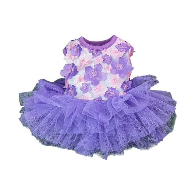 Mom's Best Vestido de princesa, vestidos de verano para perros y gatos pequeños, 35 x 45 cm, ropa para mascotas, rosa