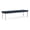 Midnight Sky, variant on Lesro Lenox Steel Fabric 3-Seat Waiting Room Guest Bench in Silver/Open House Navy