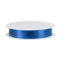Uxcell 24 Gauge Copper Wire 0.5mm Dia Blue Resistant Beading Wires Pendant Making Art Craft 6.5M 1 Roll