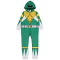 thumbnail image 7 of Mighty Morphin Power Rangers Unisex Kids' MMPR Pajama Union Suit 1PC Loungewear Boys Girls - Green Blue Pink Red Ranger, 7 of 7