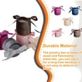 thumbnail image 4 of destyer Round Jewelry necklace Earrings Packaging Organizer Ribbon Present Bracelet Ring Box Bowknot Display Case Wedding Coffee, 4 of 9