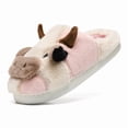 thumbnail image 5 of Cow Slippers for Women and Men, Fluffy Cute Cozy Cartoon Cow Cotton House Slipper Womens Cows Animal Preppy Funny Furry Bedroom Memory Foam Slippers for Women Indoor and Outdoor, 5 of 7
