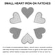 thumbnail image 4 of Parches de hierro en forma de corazón Uxcell gris bordados 15Pcs 2.8"x2.7", 4 of 6