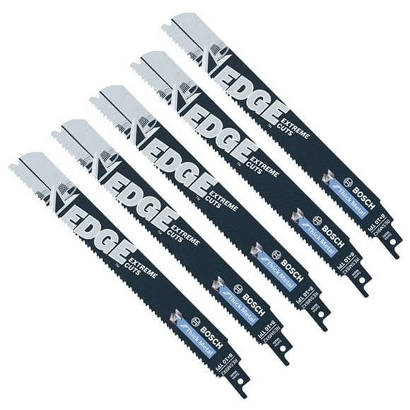 Bosch 5 Pack of 9 Inch 8/10 TPI Edge Reciprocating Saw Blades # RESM9X2-5PK