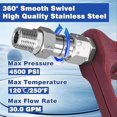 thumbnail image 3 of 2pcs 3/8inch NPT Pressure Washer Swivel Fitting,360° Swivel Connector, 3 of 5