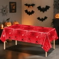 thumbnail image 4 of Btomtd 70.86 x 42.51 inch Cobweb Halloween Table Cloth Themed Party Tablecloth Web Pattern Table Cloth Seasonal Decor Tablecloth, Red, 4 of 6