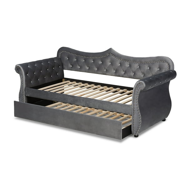 Baxton Studio Abbie Velvet Upholstered and Crystal Tufted Daybed, Multiple Options