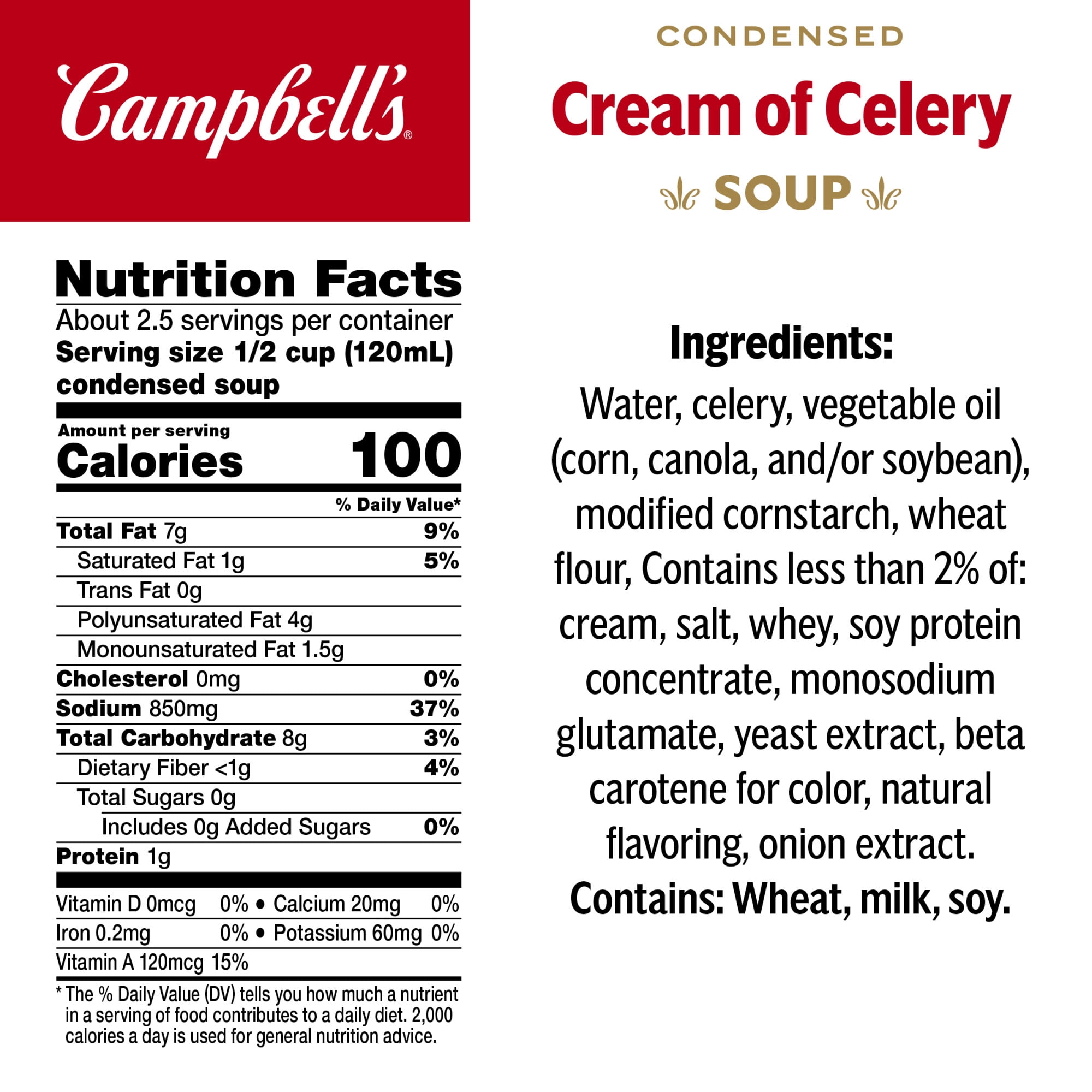 (12 pack) Campbell's Condensed Cream of Celery Soup, 10.5 oz Can