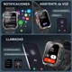 thumbnail image 3 of BAOLUBAO Reloj Smartwatch W60H Smart watch Táctico - Correa Negra Deportiva, Resistente al Agua IP68, Pantalla LED Táctil 2.01", 256MB RAM, 900mAh, Hombre Militar Linterna Bluetooth, 3 of 8