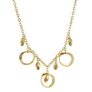 J&H Designs JHN9003-Gold Hoop & Bead Statement Necklace