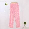 thumbnail image 4 of KHONTS Women's Fuzzy Plush Pajama Pants Fleece Fluffy Pj Pants Warm Pjs for Winter Pink M, 4 of 4