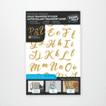 thumbnail image 1 of StickerYou Gold Foil Alphabet Script Transfer Stickers – Letter Sheet Set, 1 of 4