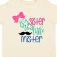 thumbnail image 4 of Inktastic Big Sister to a Little Mister Bow and Mustache Girls Toddler T-Shirt, 4 of 5