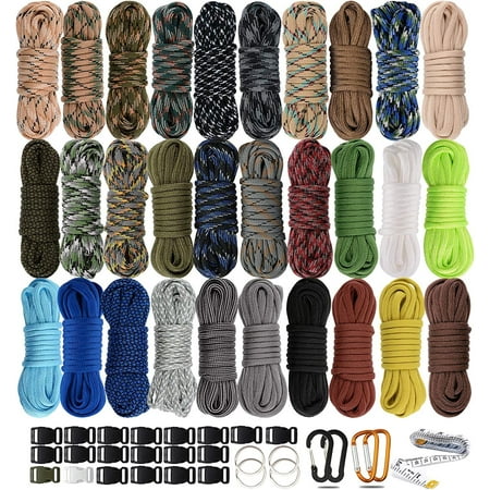 

WEREWOLVES 550 Paracord Type III - Survival Paracord Bracelet Rope Kits - Tent Rope Parachute Cord Combo Crafting Kits Many Colors of Outdoor Survival Rope - Great Gift