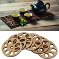 thumbnail image 3 of 6Pcs Bamboo Coaster Heat Insulated Cup Pad for Tabletop Accessory, 3 of 8