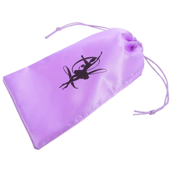 DEMACRIO 1 Pair Drawstring Dance Shoe Organizer Satin Rectangular Storage Bag For Girls Ballet Shoes 11.0*5.3*0.1In