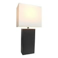 thumbnail image 4 of Elegant Designs Modern Leather Table Lamp with White Fabric Shade, 4 of 5