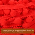 thumbnail image 4 of Uxcell 20 Yards Pom Pom Ball Fringe Trim Ribbon Sewing Trim DIY Crafts, 8mm Red, 4 of 6