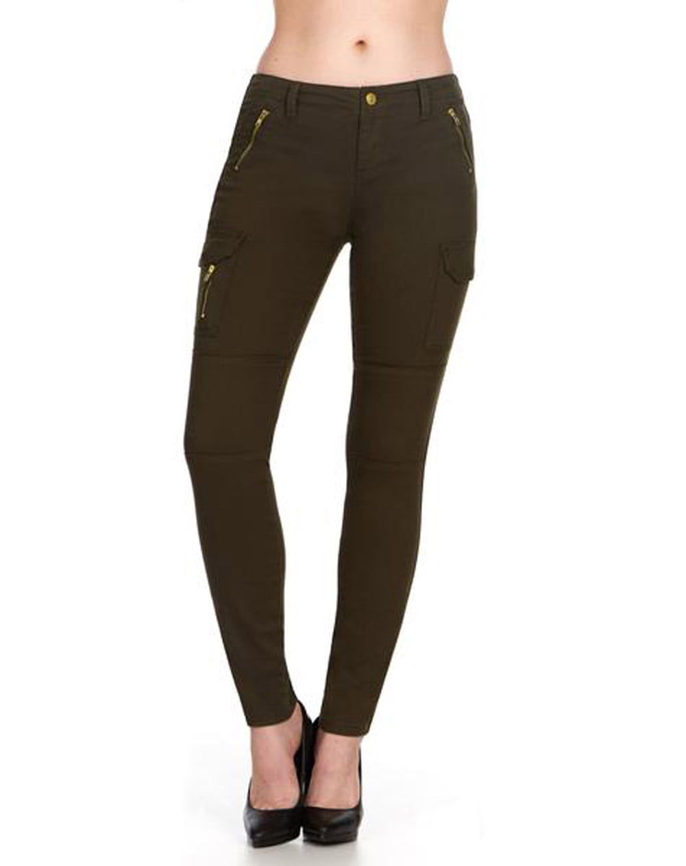 olive cargo skinny jeans