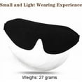 thumbnail image 5 of Masque pour les Yeux pour Extensions de Cils, 12mm Contour 3D, Yeux Libres Clignotants, Masque de Sommeil pour Femmes Hommes, Sangle Réglable, Mousse à Mémoire de Forme, Obscurité Complète, 5 of 5