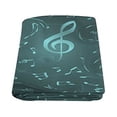 thumbnail image 2 of CADecor Music Notes Couch Sofa or Bed Fleece Blanket Throw 58x80 inches, 2 of 3