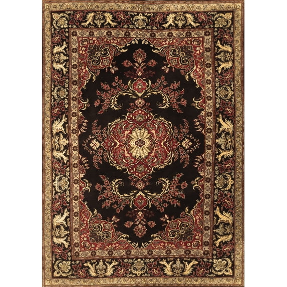 Ahgly Company Indoor Rectangle Persian Brown Traditional Area Rugs, 4' x 6'