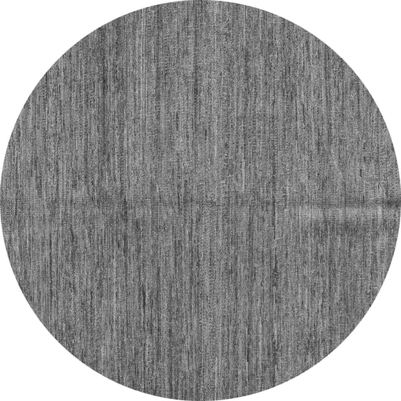 Ahgly Company Indoor Round Abstract Gray Modern Area Rugs, 8' Round