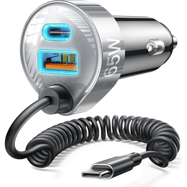 Cargador de coche LISEN 65W USB C Fast Charge para iPhone