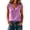 Purple, variant on Women's Ruffle Trim Sleeveless Tank Top Summer Loose V Neck Plain Shirt Cute Boho Travel Tops Black