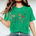 thumbnail image 2 of Black Summer Tops for Women Crop Womens T Shirts Loose Fit Short Sleeve Button Up Shirts for Women Print, 2 of 7