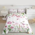 thumbnail image 3 of Manfei Western Garden Flower Full Size Comforter Sets, Rustic Farmhouse Butterfly Bedding Comforter Set, Teen Kid Adult Female Reversible Bedding Sets, Microfiber Bedroom Decor, 3 Pieces, 3 of 9