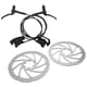 thumbnail image 1 of Kit de Freno de Disco, Freno de Bicicleta Hidráulica Pistón Confiable Doble Pistón Aleacio de Aluminio Cilindro Intepado Con Freno de Disco Trasero Para Bicticleta de Montaaña, 1 of 7