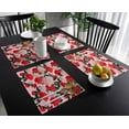 thumbnail image 3 of Valentine''s Day Placemats Set of 4, Rose Flower Placemat for Dining Table Decorations, Cotton Linen Vintage Style Red Pink Place Mats, Valentines Table Mats for Kitchen Dinner Holiday Party Decor, 3 of 6